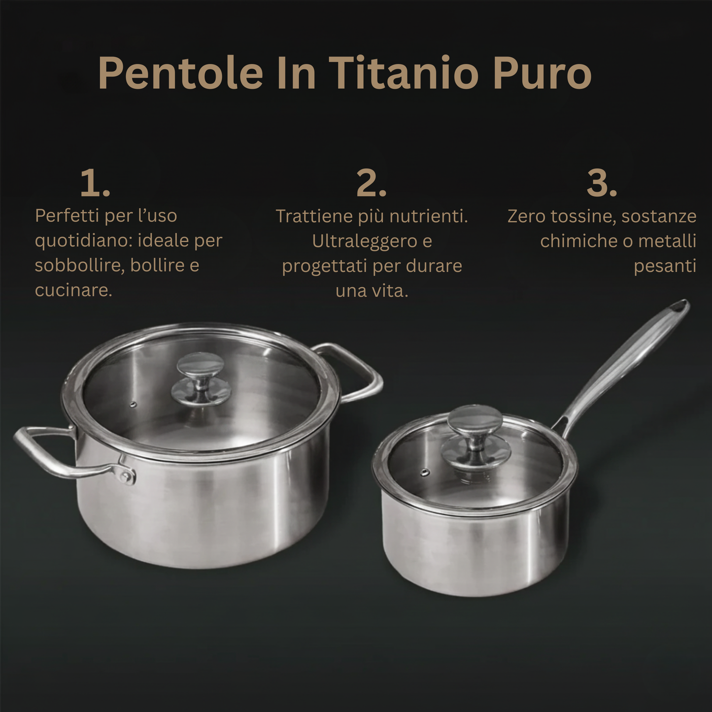 Casseroles en Titane Pur